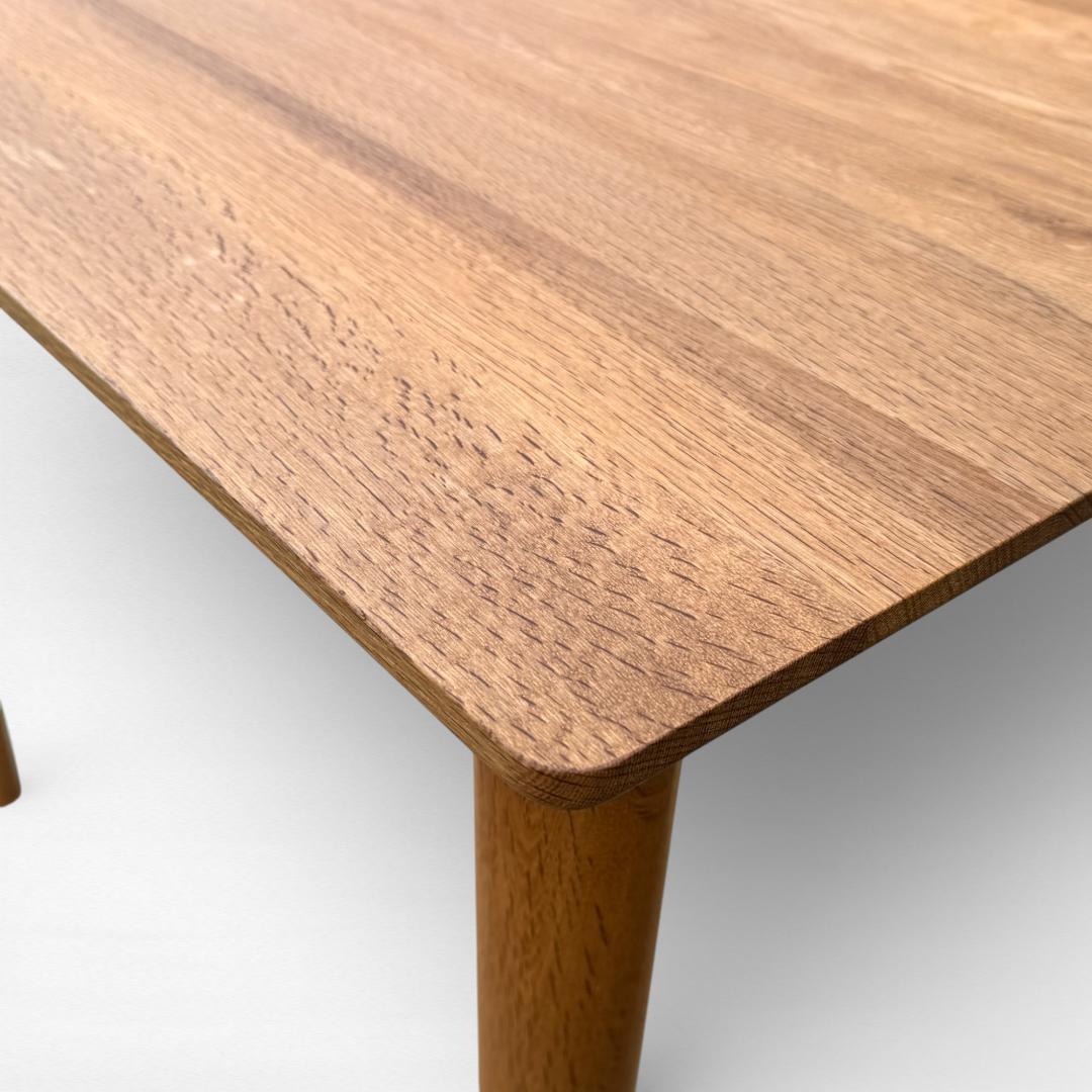 美品 クラッシュゲート コロン ダイニングテーブル 86cm オーク材 北欧