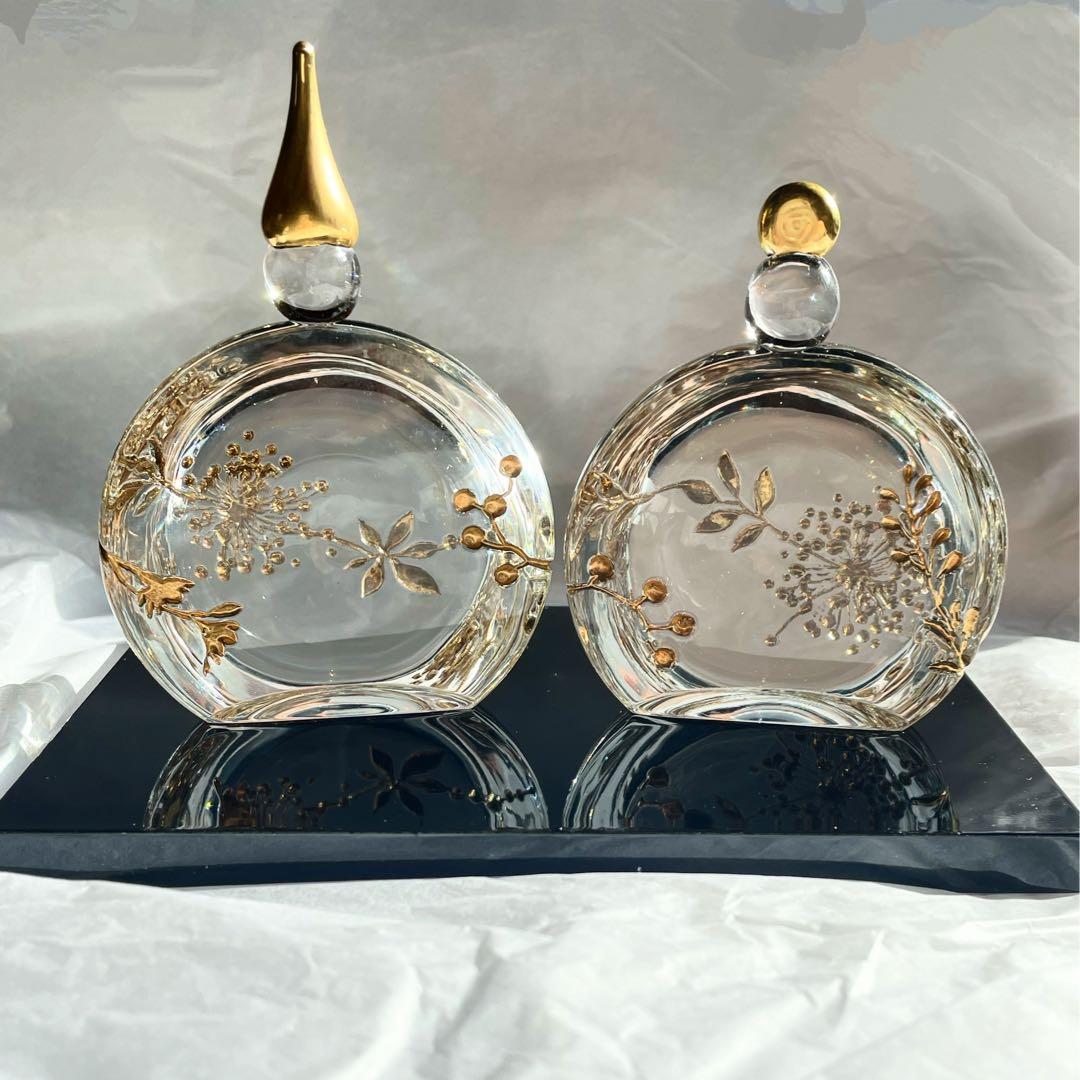 時澤真美　ガラスのお雛様　作家もの　お雛様