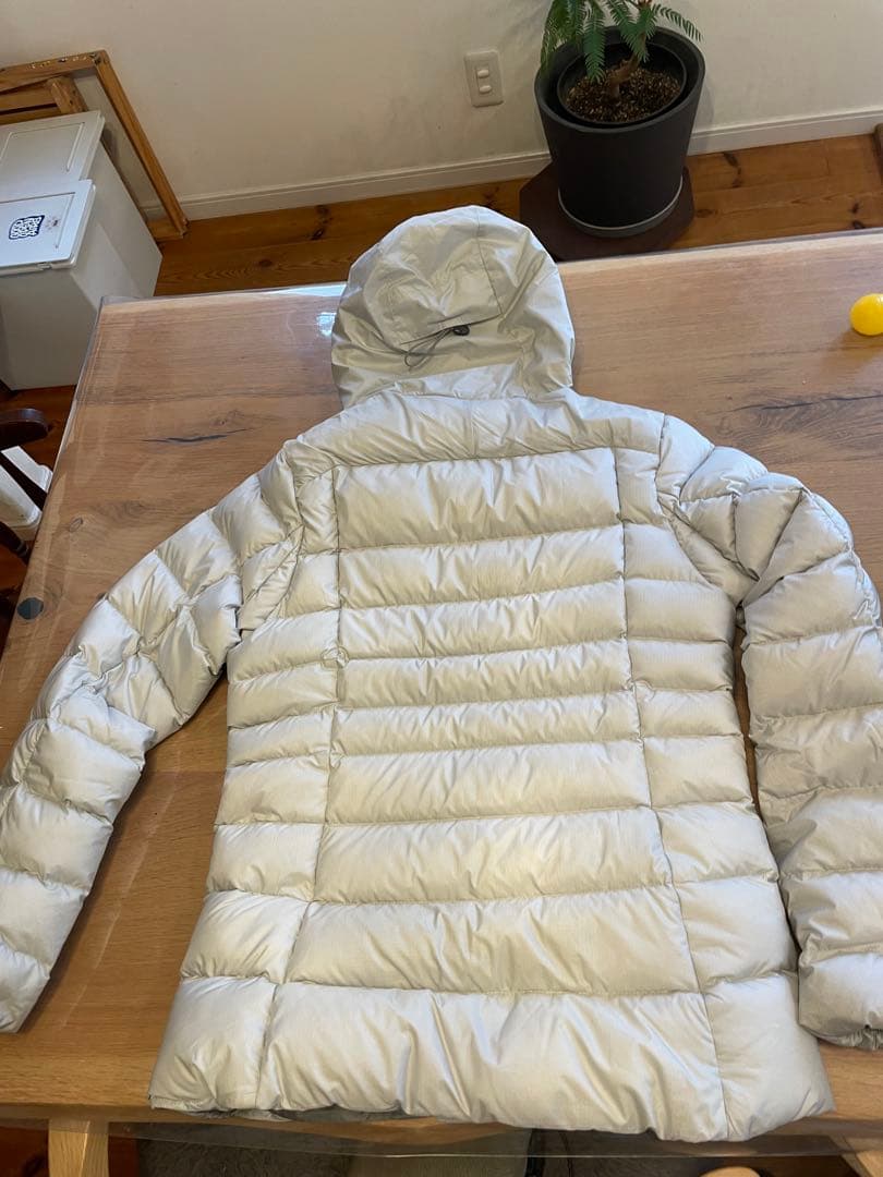 patagonia フード付きダウンジャケット アイボリー