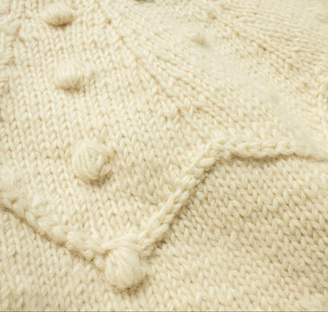ビュルデサボン 24AW ネパールハンドニット ジグザグ求心 プルオーバー
