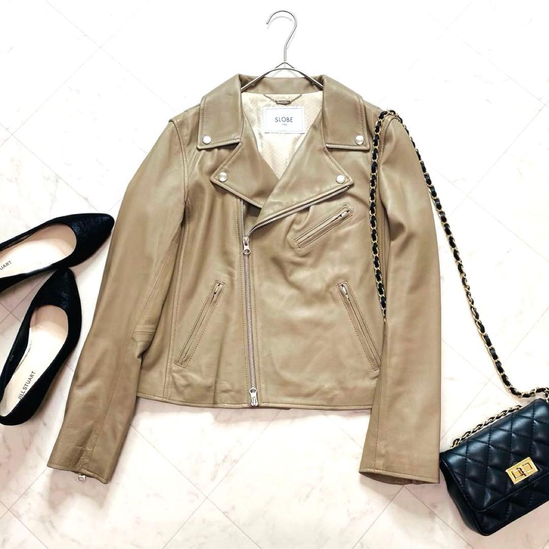 極美品✨スローブイエナ　羊革　レザー　ライダースジャケット　L 40