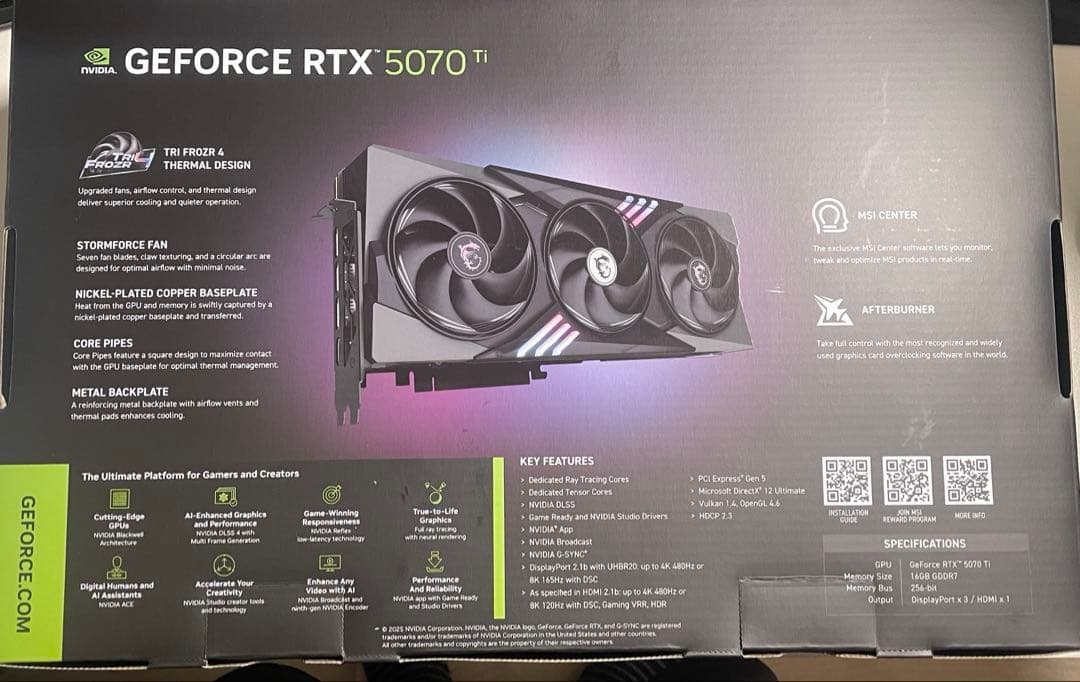 E*i様 MSI GeForce RTX 5070 Ti Gaming Trio