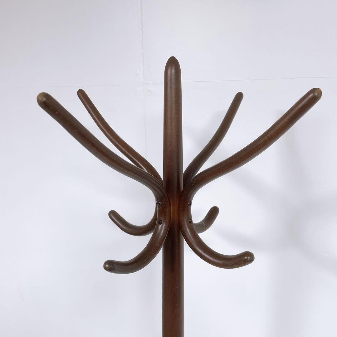 【美品】秋田木工 コートスタンド ブナ材 コートハンガー 曲げ木