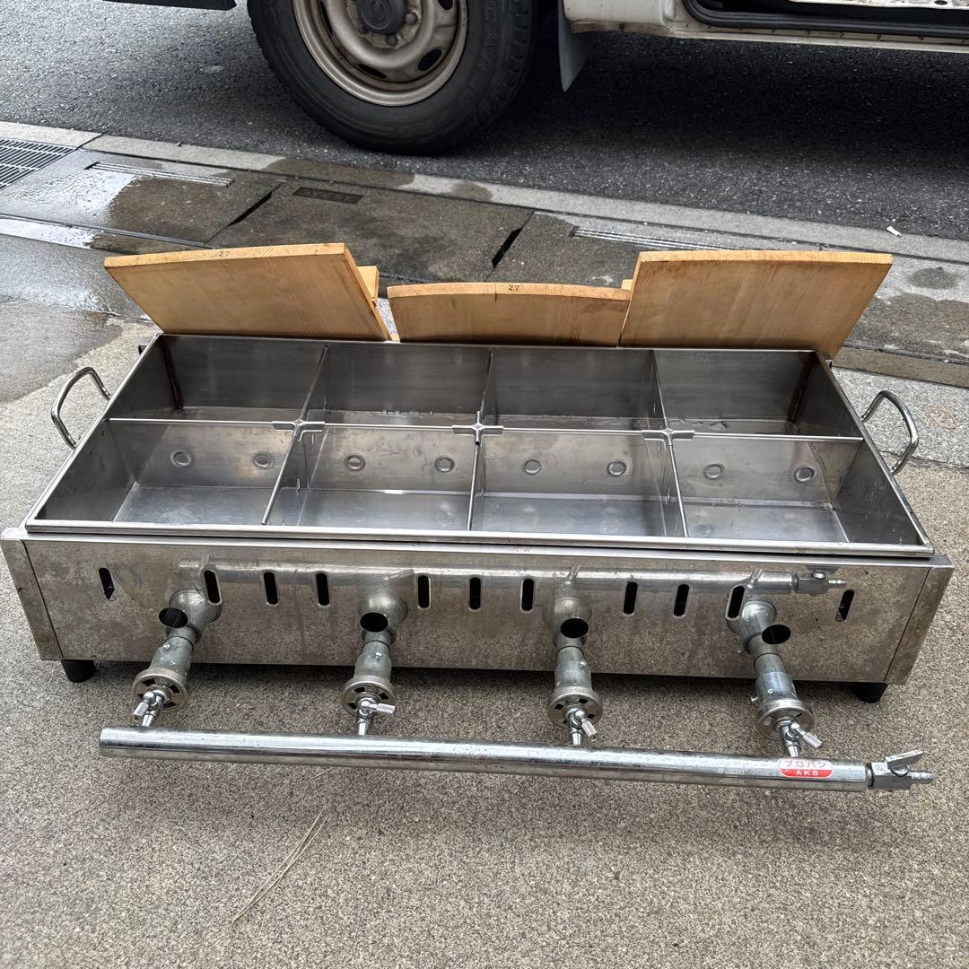 美品‼️おでん鍋8ツ仕切‼️キッチンカー、屋台、的屋、居酒屋‼️上蓋有り‼️プロパンガス
