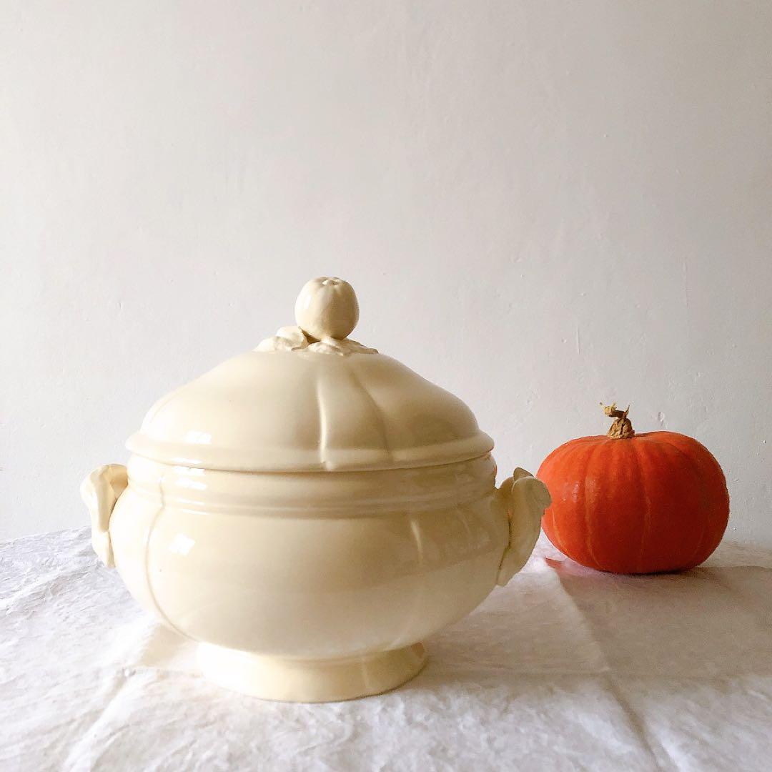 ディゴワンサルグミンヌ 花リムスーピエール フランスアンティーク食器　ブロカント