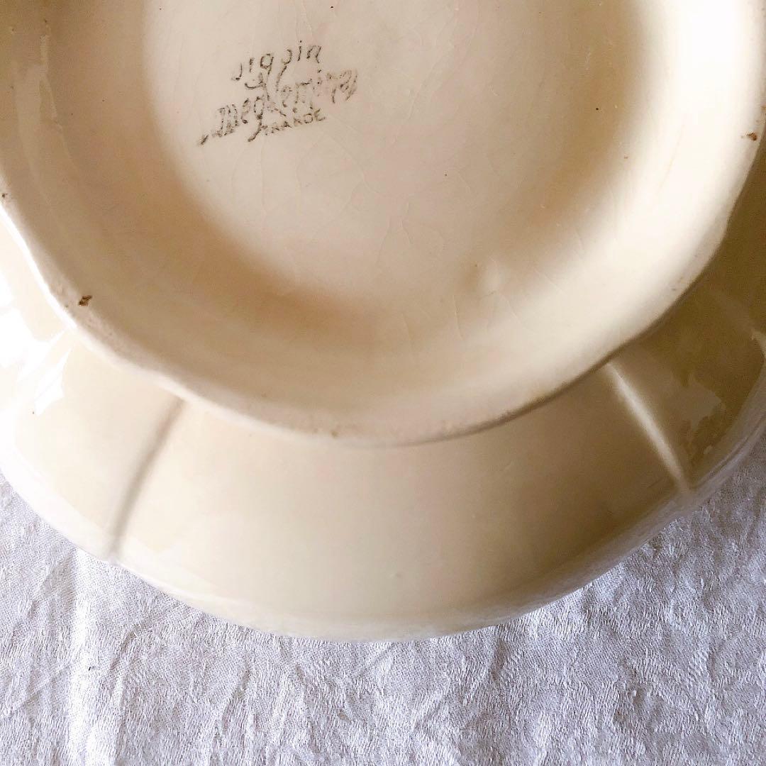 ディゴワンサルグミンヌ 花リムスーピエール フランスアンティーク食器　ブロカント