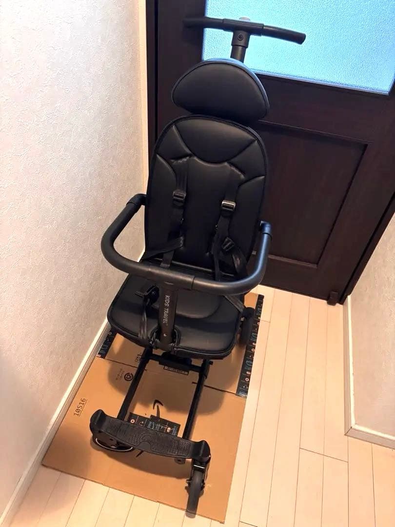 キッズトラベル　ベビーカー　シングル　ブラック　美品　おまけ付き