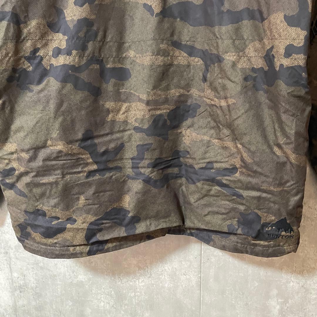 Burtonバートンスキーウェアスノーボードジャケットパーカーフード付迷彩カモ柄