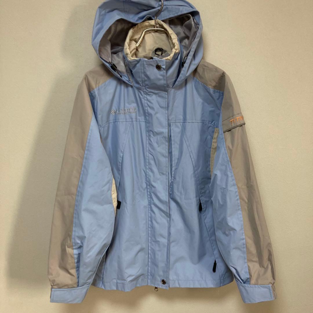 美品 Columbia コロンビア スキー スノボー ウェアー M 水色