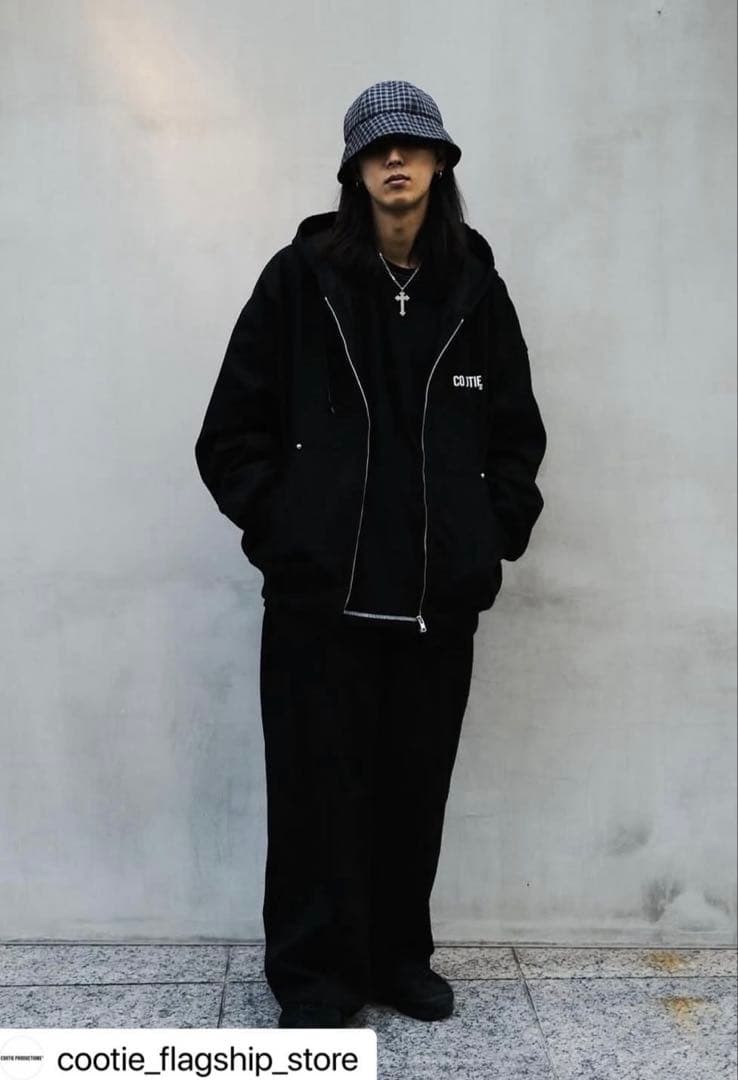 ジャケット・アウター cootie Abyss Dyed Duck Hooded work jkt