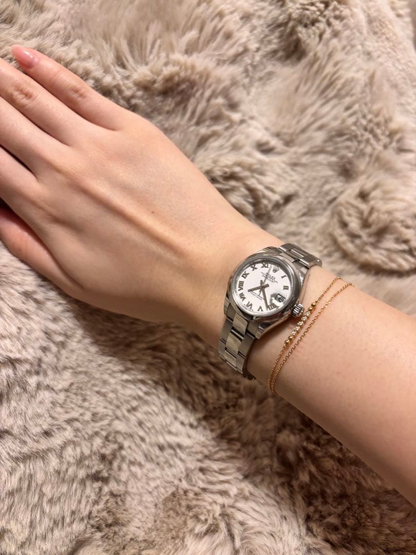 ヴァンドーム青山　k18ゴールド ダイヤモンド0.05ct 二重　ブレスレット