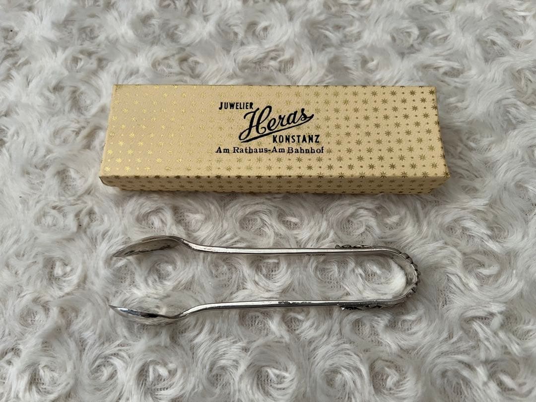 ドイツ　シュガートング〈１本〉　アンティーク　銀製800