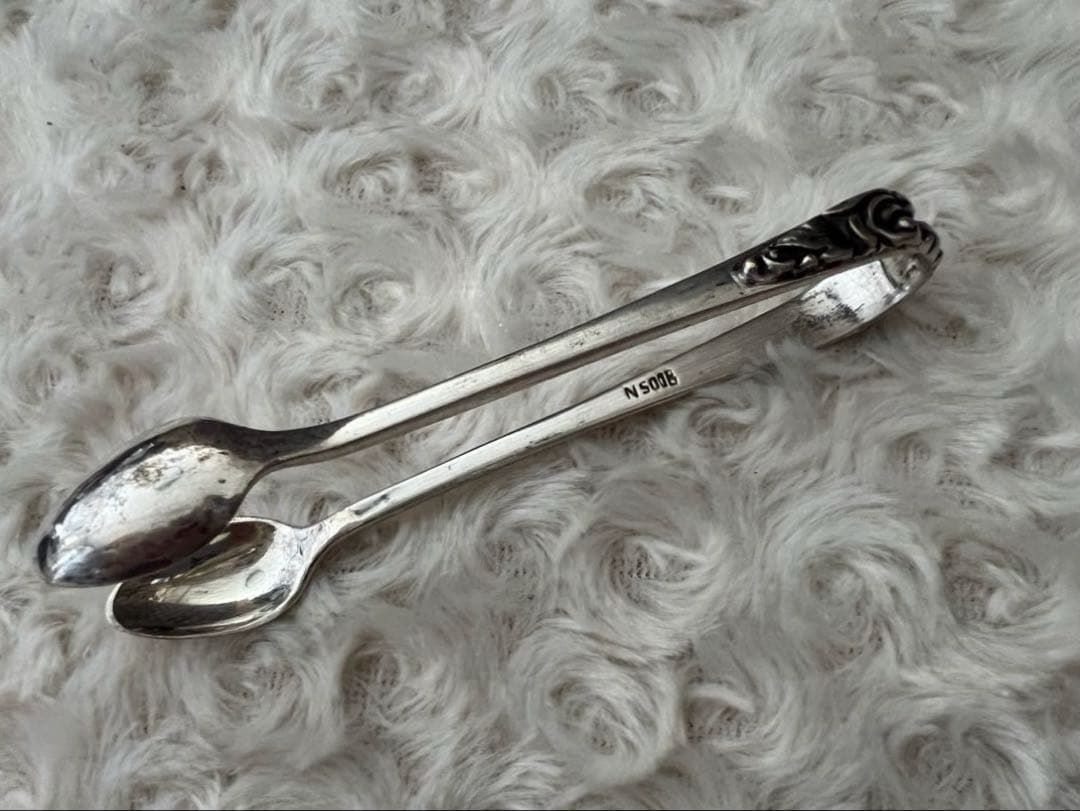 ドイツ　シュガートング〈１本〉　アンティーク　銀製800