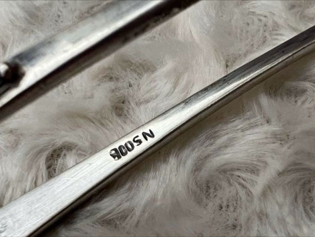 ドイツ　シュガートング〈１本〉　アンティーク　銀製800