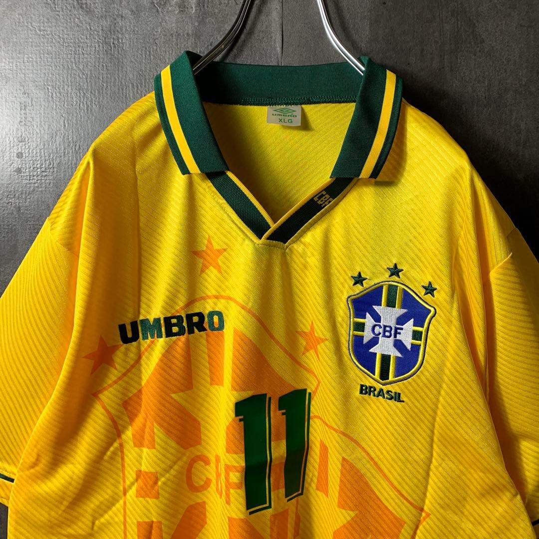 【★ロマーリオ】 サッカー 94 ブラジル代表 ユニフォーム 11番 XL 希少
