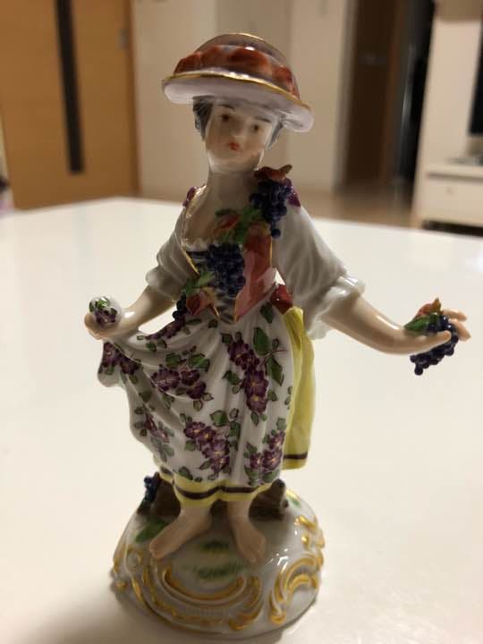 マイセン フィギュア 葡萄を摘む少女