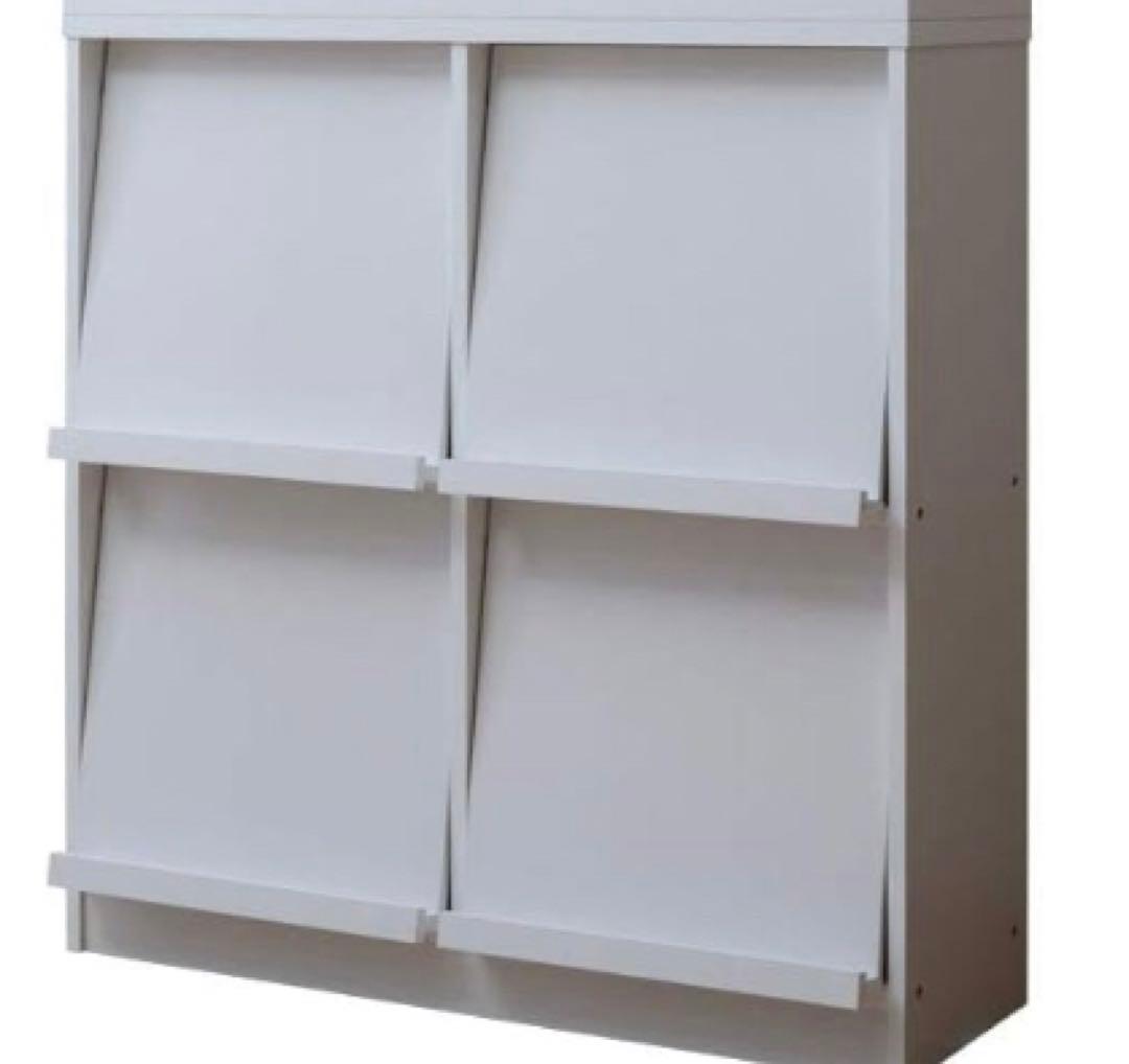 手渡しのみ　着払い　ワイエムワールド ディスプレイラック フラップ扉 収納