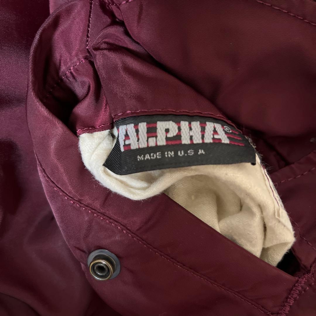 係*長様 90sUSA製 ALPHA MA-1 フライトジャケット バーガンディ