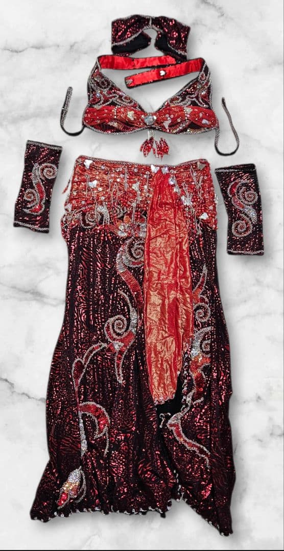 ベリーダンス フルセット 半円ベール付き