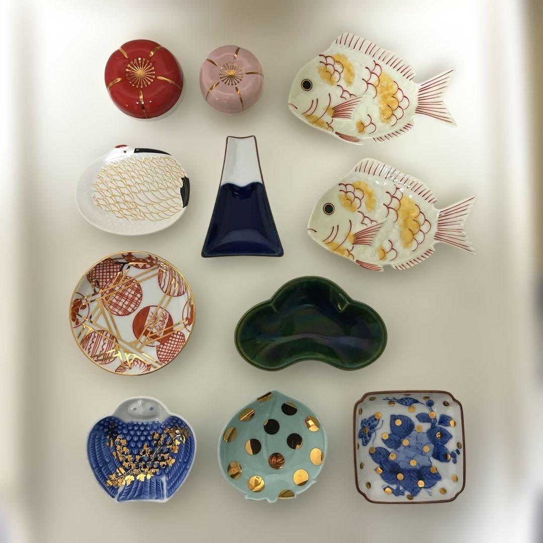 美品★amabro アマブロ MAME 豆皿 有田焼　和食器 幸楽窯　正月