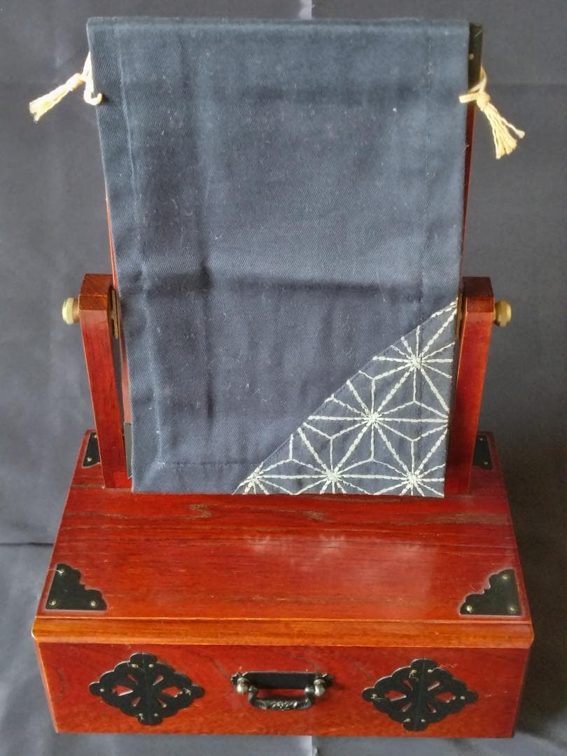 ミニ鏡台 引き出し付き 和風 和柄 木目調 ドレッサー 美品