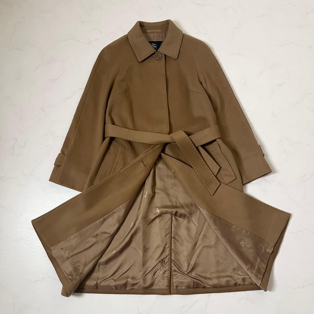 バーバリーロンドン　カシミヤ100%　ロングコート　シャドーホース　40