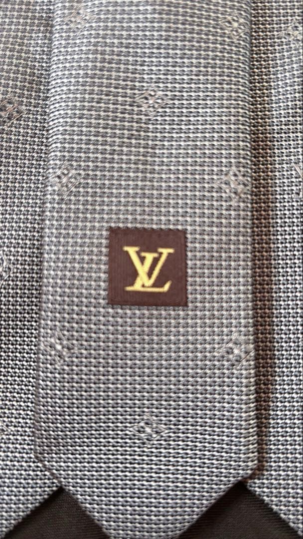 パ*ラ様 LOUIS VUITTON グレー ネクタイ　新品
