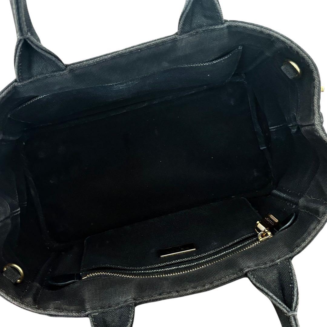 PRADA カナパ 黒 キャンバス トート 保存袋付　ブラック