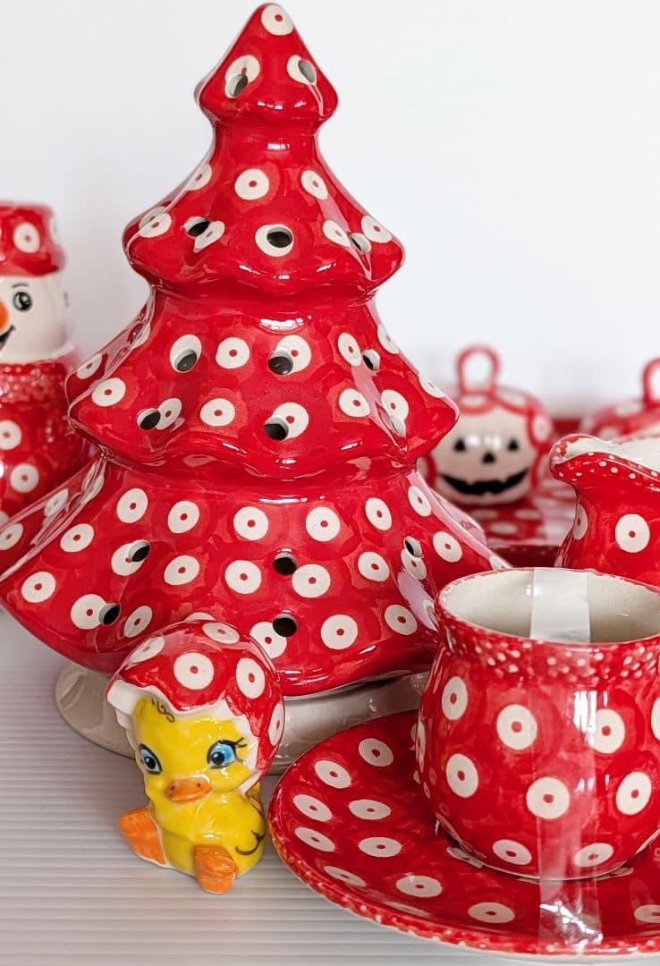 ポーリッシュポタリー マヌファクトゥラ 赤いレアセット♡.*・゜