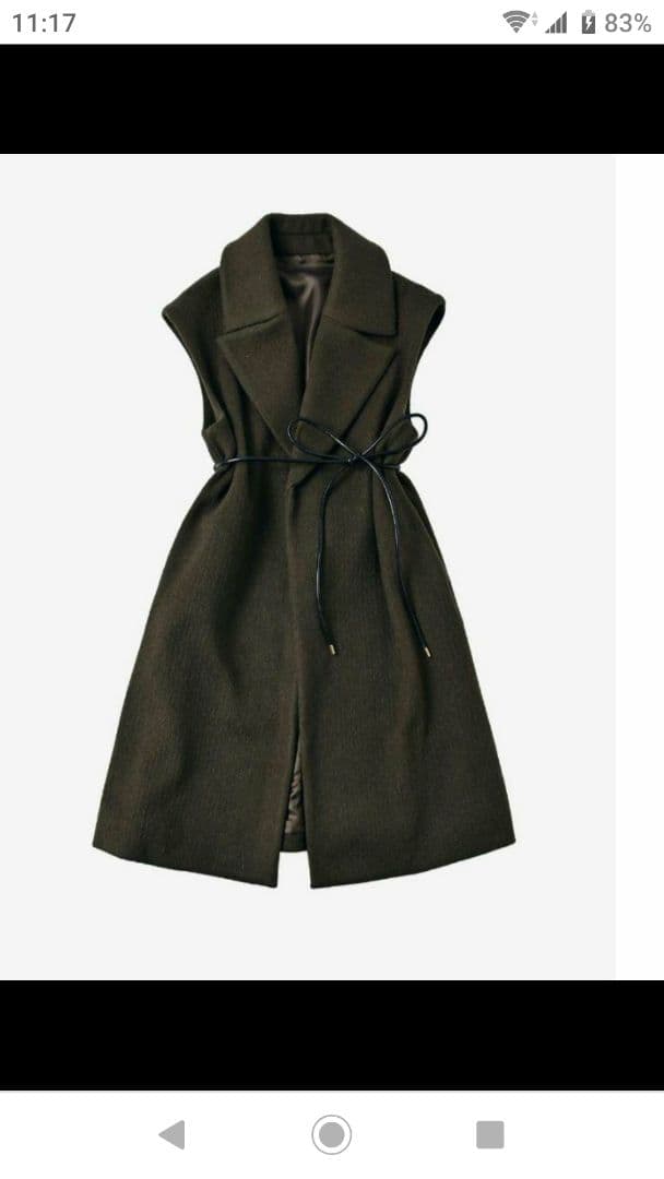 新品 Dolce.ニードルシャギージレ カーキ