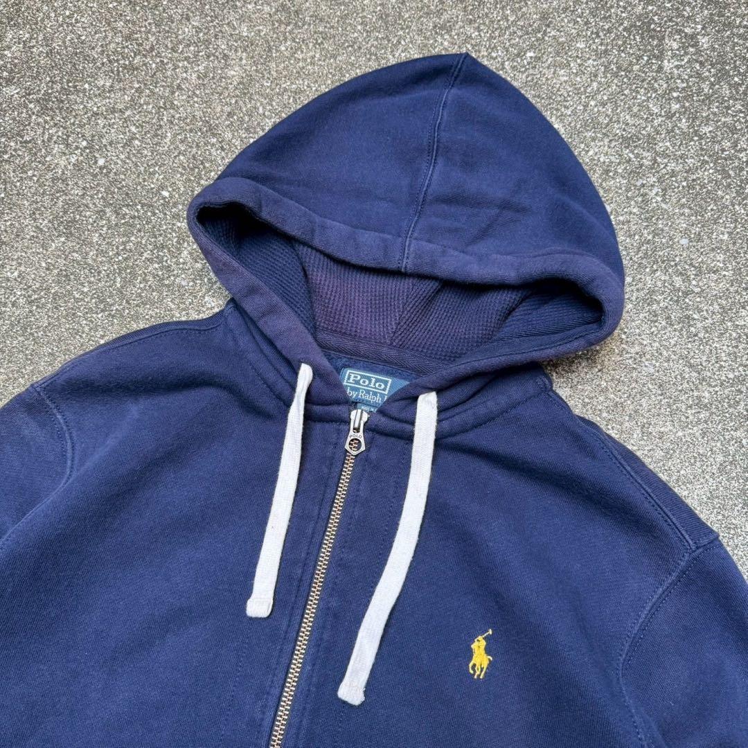 90s RALPH LAUREN ジップパーカー ネイビー ヴィンテージ ラルフ