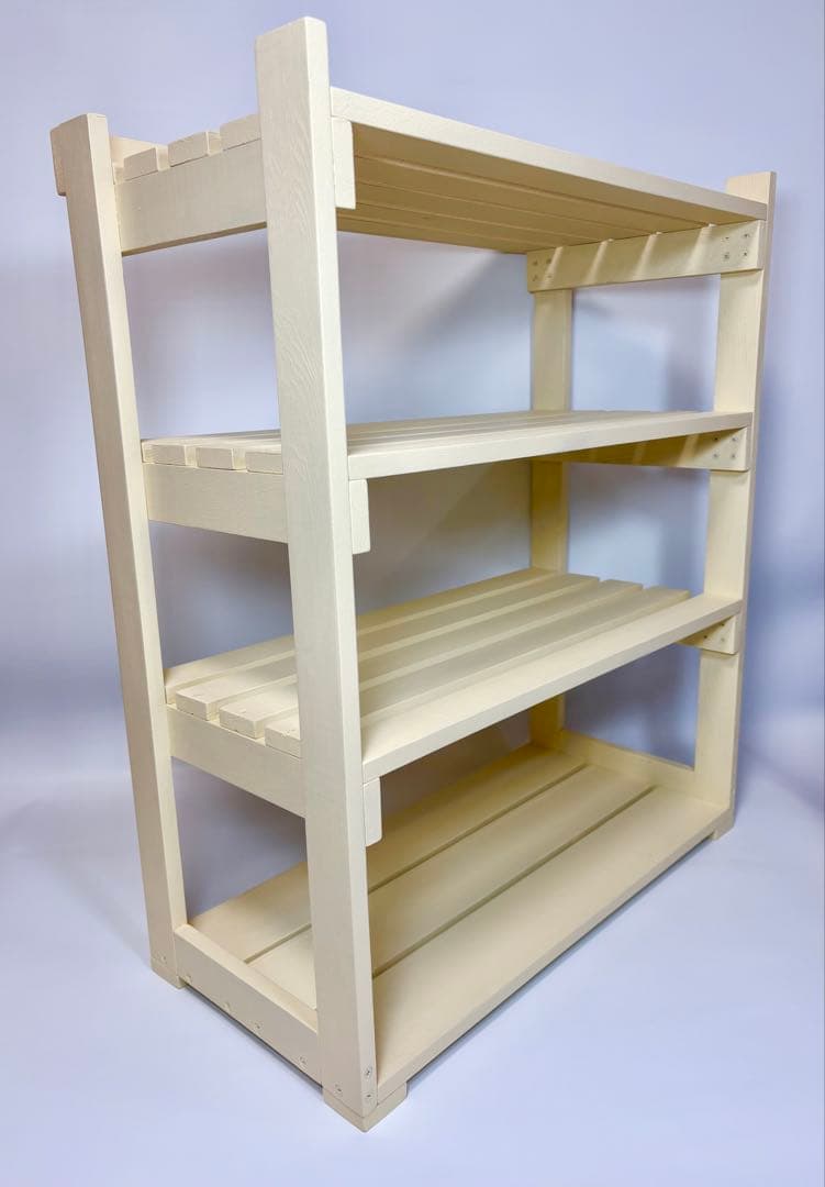 【ハンドメイド】木製4段　多肉棚プランターラック　屋外屋内OK