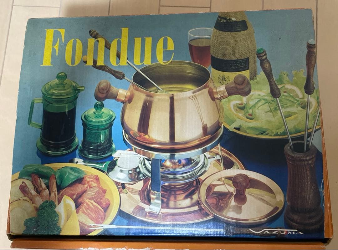 フォンデュセット 未使用 レトロデザイン