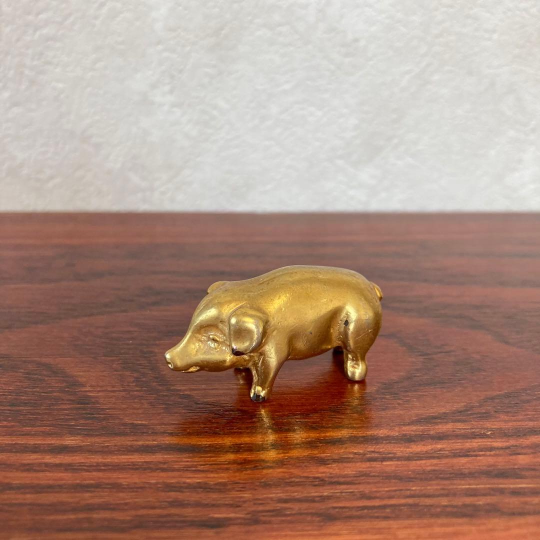金のブタ　金猪　フィギュア　置物　ドイツ　ヴィンテージ