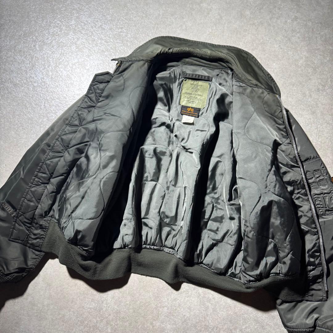 90s USA製 ALPHA CWU-45P フライトジャケット オリーブ XL