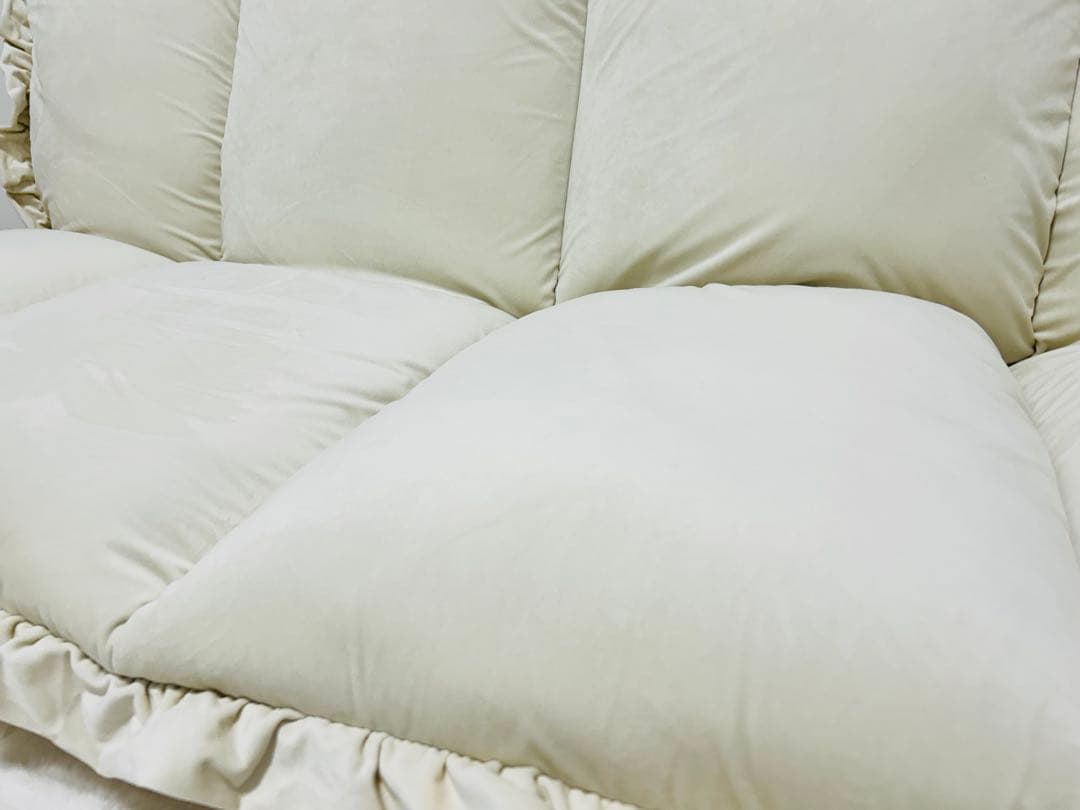 【Francfranc】カラン フロアソファ ホワイト（W1120～1570）