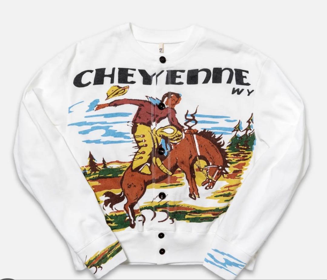 【KHOKI】 Cowboy-print cardigan 25ss-t-08