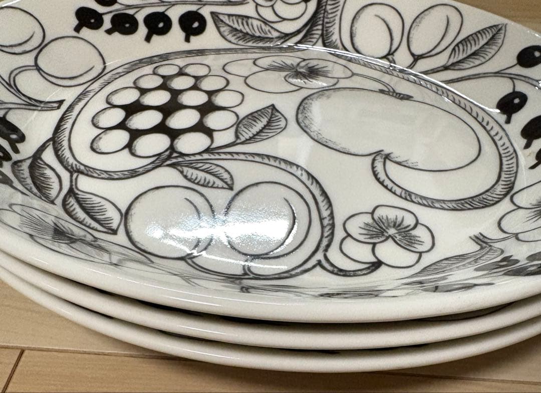 美品★Arabia ブラックパラティッシ★ルノ　サマーレイ　プレートまとめ売り