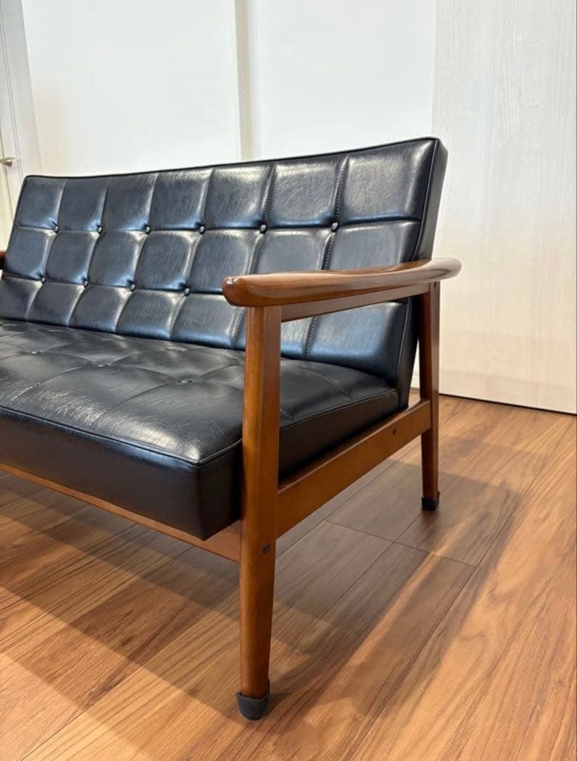 【カリモク60】Kチェア 2人掛け ソファ スタンダードブラック