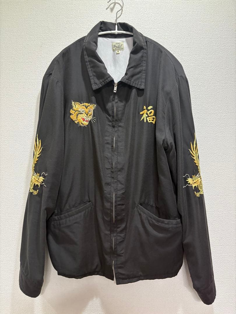 レア 完売品GOLD エイジング加工　ベトジャン　スカジャン　東洋