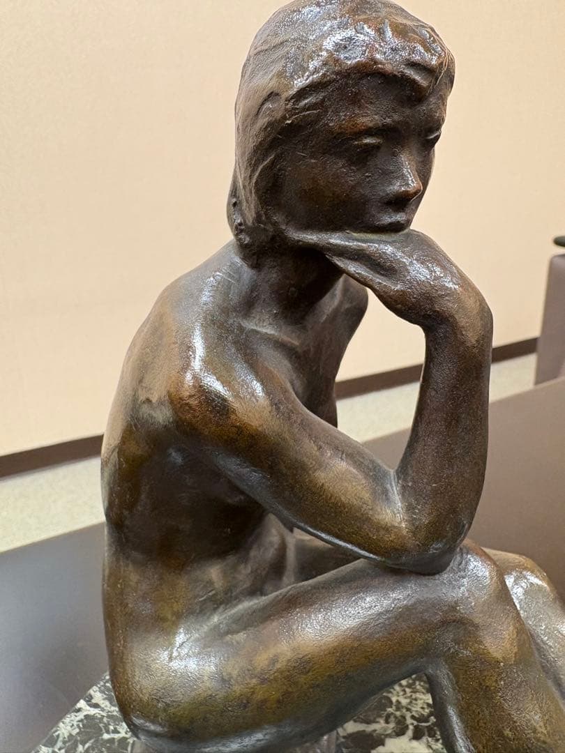 山本稚彦　ブロンズ像　「裸婦像」