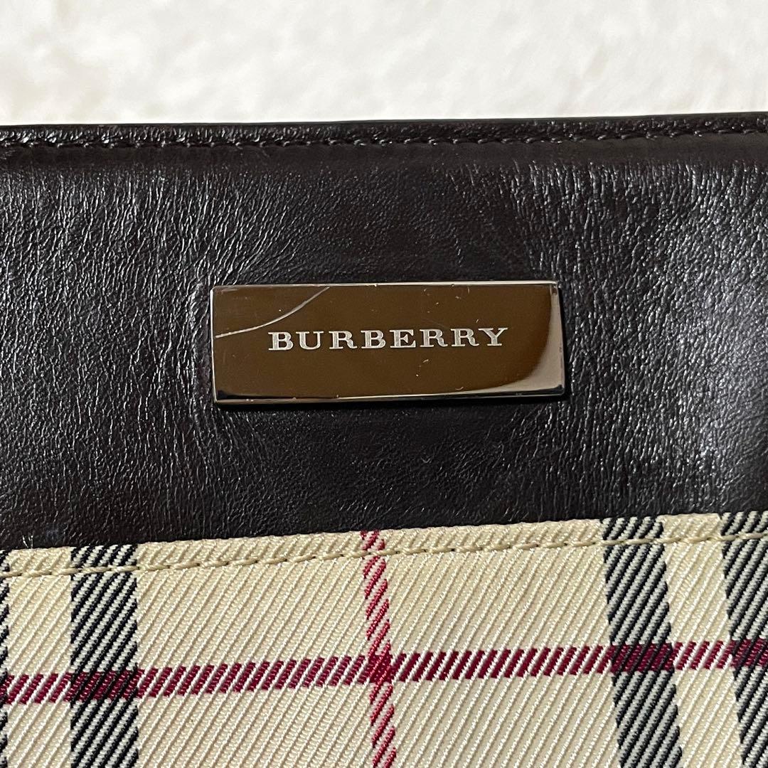 【良品】Burberry バーバリー　ミニボストン　トートバッグ　ノバチェック