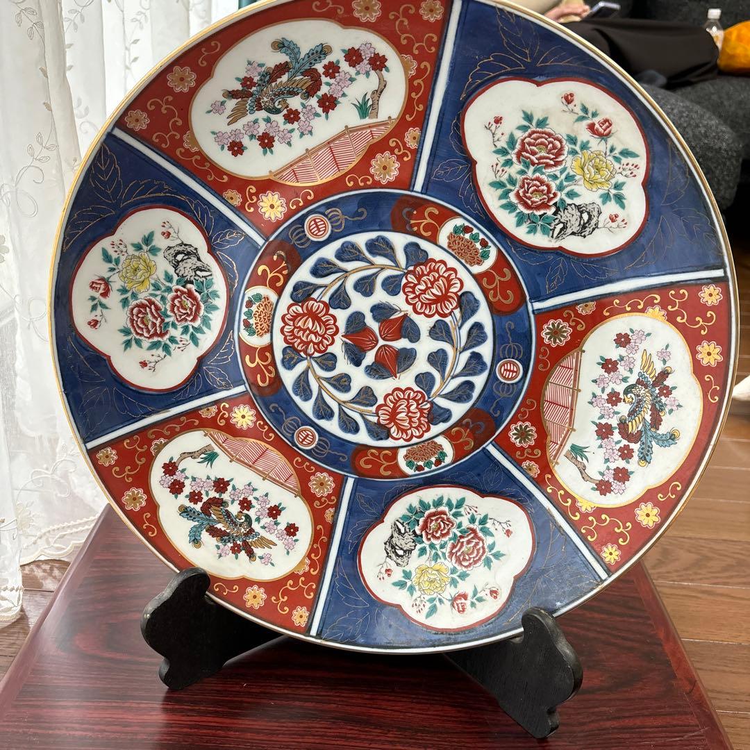 有田焼　古伊万里　大皿　飾り皿　直径39.5cm