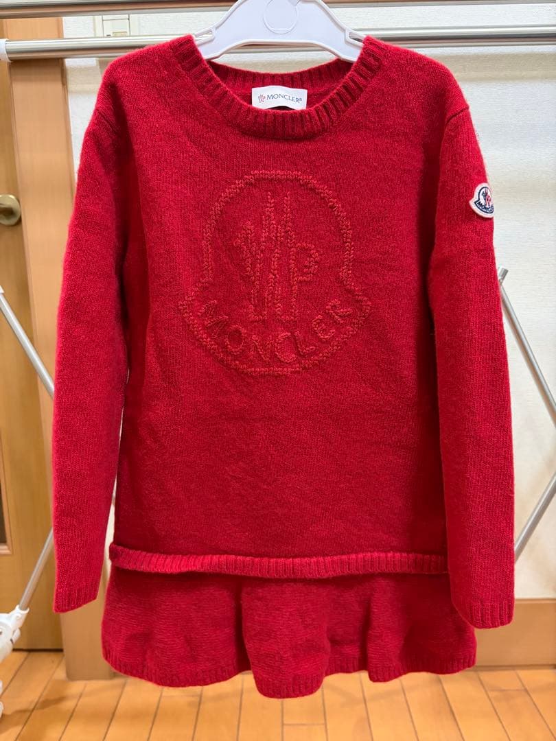 MONCLER モンクレール ロゴ刺繍 ニットワンピース　120cm
