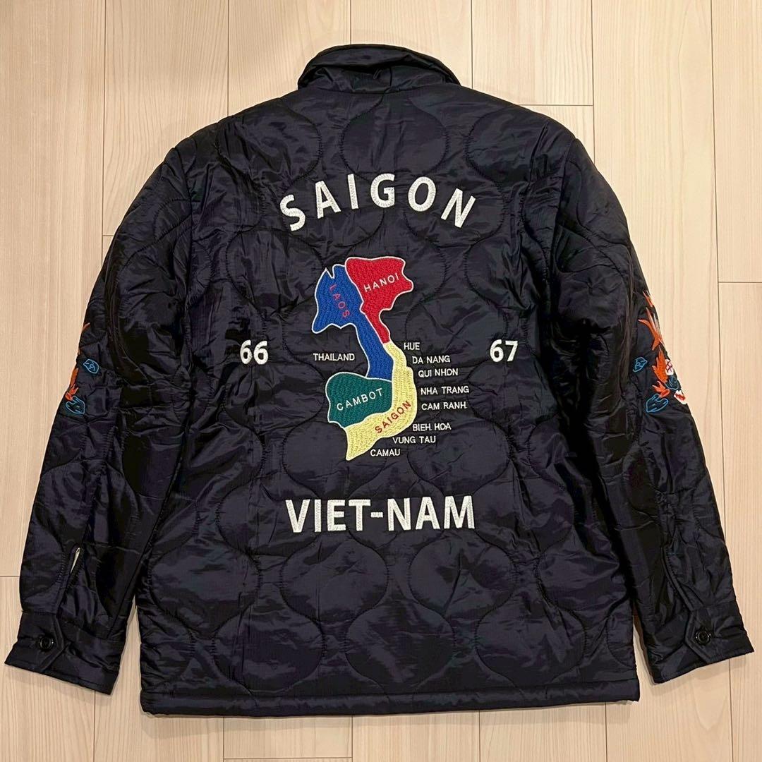 HOUSTON キルティング ベトジャン スーベニアジャケット 中綿 古着