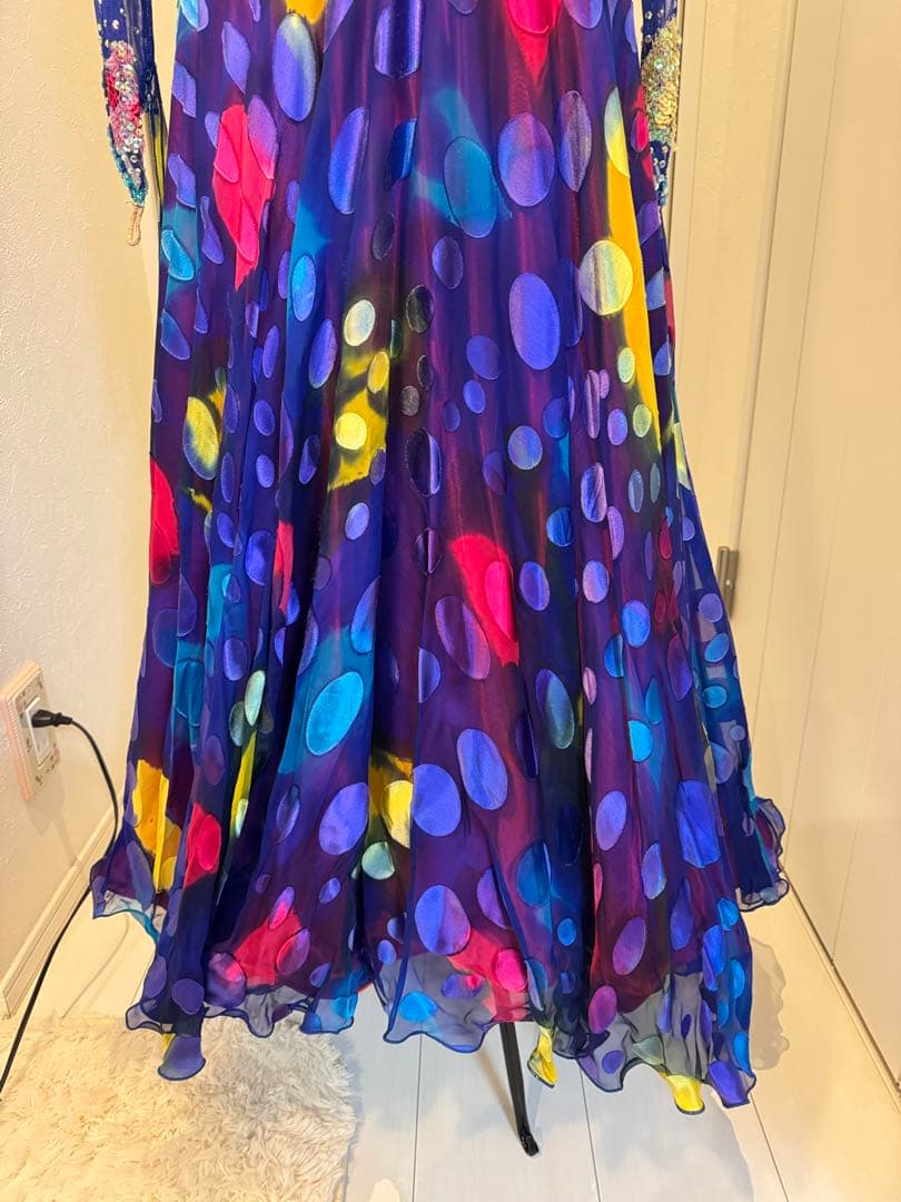 ダンスドレス 青 緑 紫