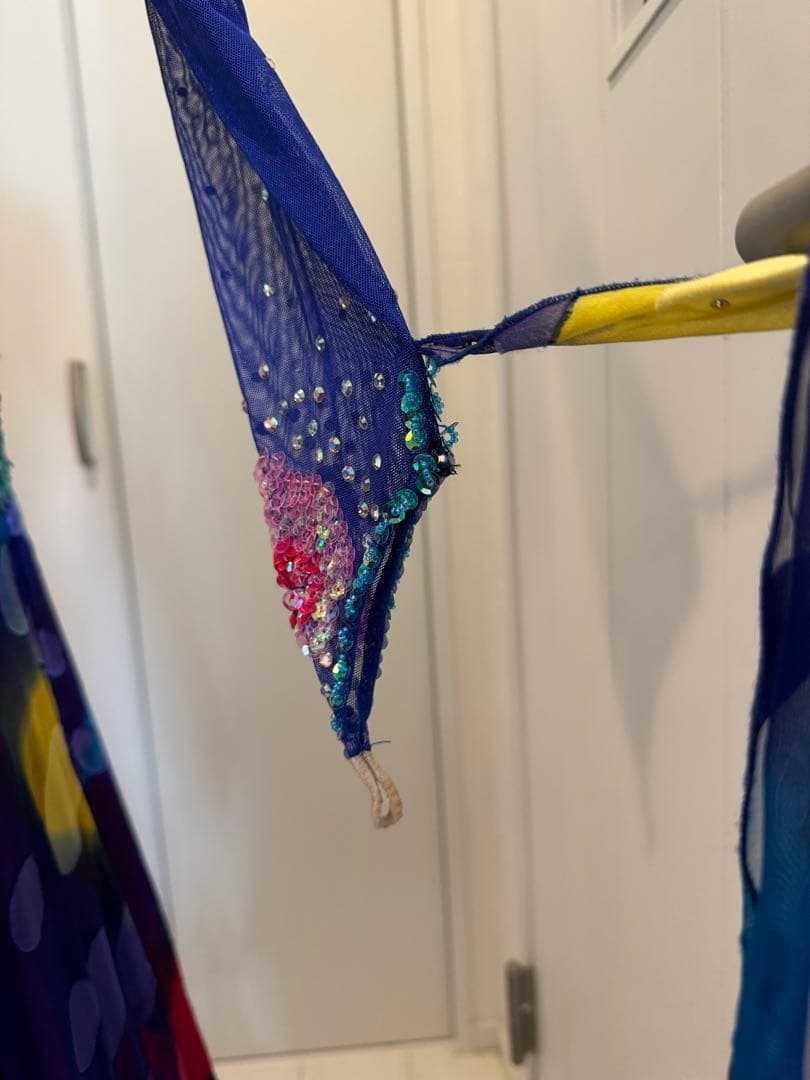 ダンスドレス 青 緑 紫