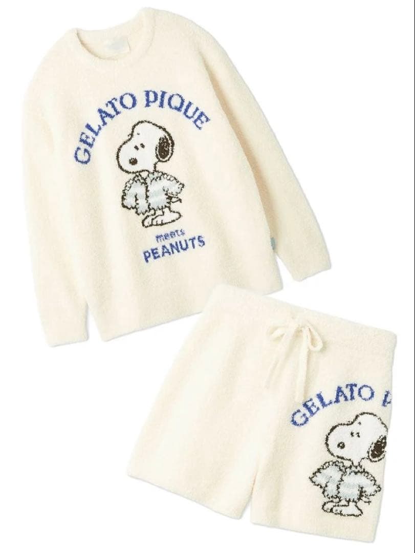 gelato pique PEANUTS ジャガードプルオーバー&ショートパンツ