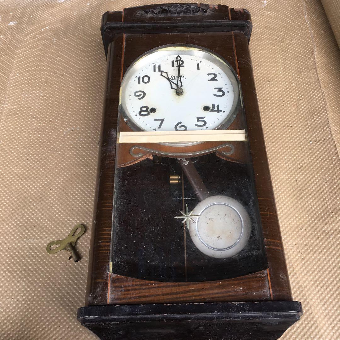 0386　明治 Meiji 掛時計 ゼンマイ 振り子時計