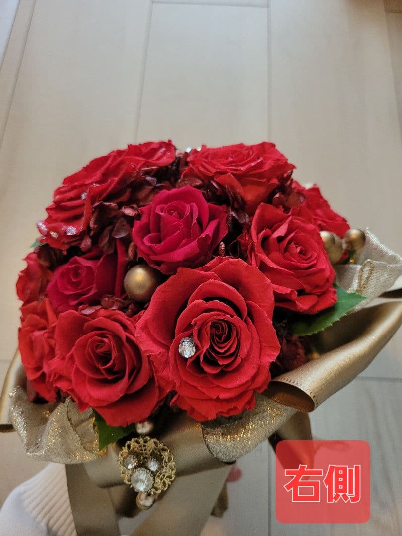 ブーケ＆ブートニア　美女と野獣 ミッキー ディズニー バラ プリザーブドフラワー